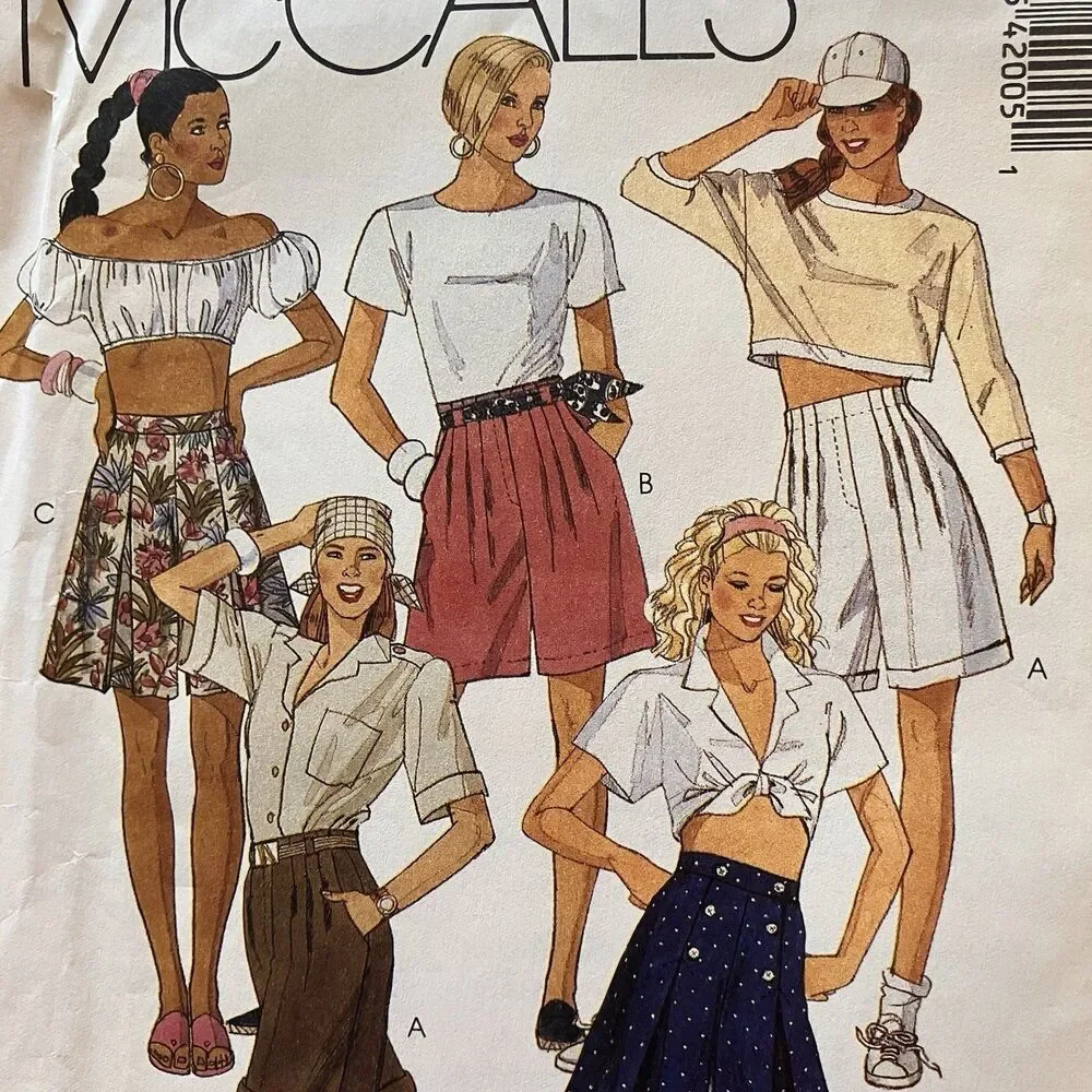 MCCALLS PATTERN 4200 SHORTS &‎ SKIRTS MISSES SIZE 16 UNCUT Vintage